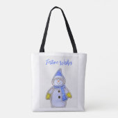 Festliche Wünsche. Schneemann-Design Tasche (Rückseite)