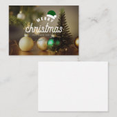 Festliche Wünsche: Weihnachts-Grußkarte Mitteilungskarte (Vorne/Hinten)