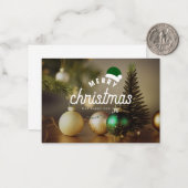 Festliche Wünsche: Weihnachts-Grußkarte Mitteilungskarte (Vorderseite/Rückseite Beispiel)