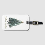 Festliche Wünsche. Weihnachtsbaum-Design Gepäckanhänger (Vorderseite (Horizontal))
