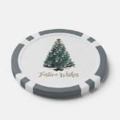Festliche Wünsche. Weihnachtsbaum-Design Pokerchips (Einzeln)