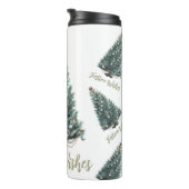 Festliche Wünsche. Weihnachtsbaum-Design Thermosbecher (Nach rechts gedreht)