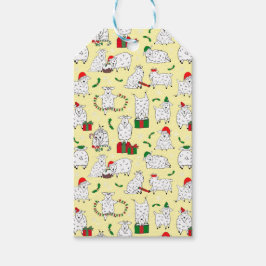 Festliche Ziegen zu Weihnachten Geschenkanhänger