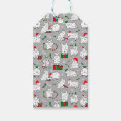 Festliche Ziegen zu Weihnachten Geschenkanhänger (Vorderseite)