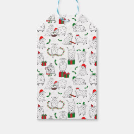 Festliche Ziegen zu Weihnachten Geschenkanhänger