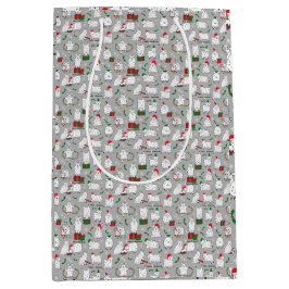 Festliche Ziegen zu Weihnachten Mittlere Geschenktüte