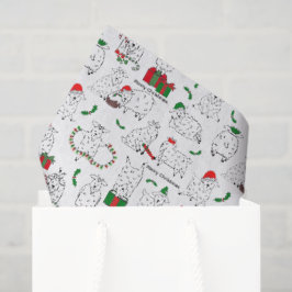 Festliche Ziegen zu Weihnachten Seidenpapier