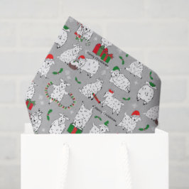 Festliche Ziegen zu Weihnachten Seidenpapier