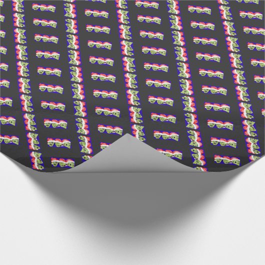 Festliche Zombies Geschenkpapier (Ecke)