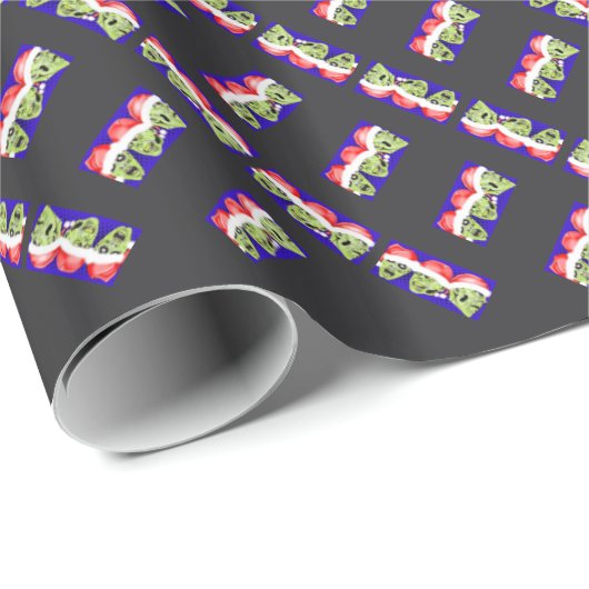 Festliche Zombies Geschenkpapier (Rolleneckpunkt)