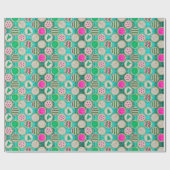 Festliche Zuckerkekse auf hellen Aquamarinen Geschenkpapier (Flach)