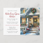 Festliche Zuhause Holiday Open House Foto Einladun Postkarte (Vorderseite)