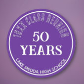 Festlicher 50. Wiedersehen-Untersetzer der 50. Kla Runder Pappuntersetzer