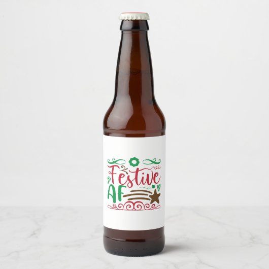 festlicher AF Bierflaschenetikett (Vorderseite)