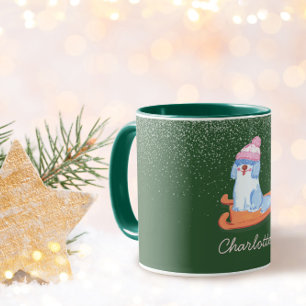 Festlicher Altenglischer Schäferhund-Name Weihnach Tasse