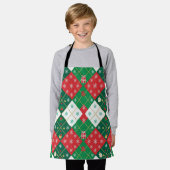 Festlicher Argyle-Weihnachts-Schürze Schürze (Getragen)