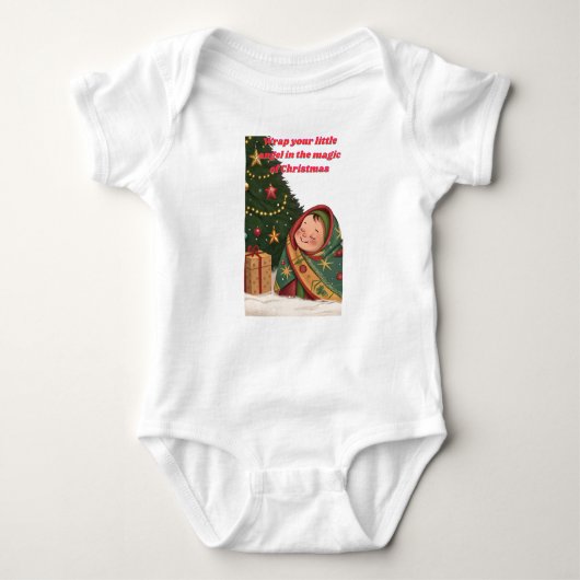 Festlicher Baby-Bodysuit - im Weihnachtsmagen verp Baby Strampler (Vorderseite)