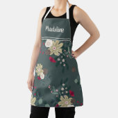 Festlicher Bauernhof Florals Personalisierte Weihn Schürze (InSitu)