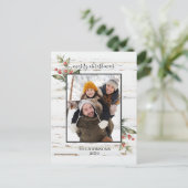 Festlicher Bauernhof Frohe Weihnachten Foto (Stehend Vorderseite)