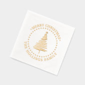 Festlicher Baum #2 Frohe Weihnachtsgrüße Name Servietten Mit Folie (Links)