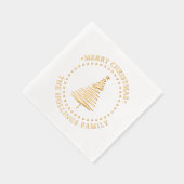 Festlicher Baum #2 Frohe Weihnachtsgrüße Name Servietten Mit Folie (Rechts)