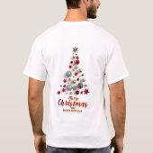 „Festlicher Baum im Schnee“ T-Shirt (Rückseite)