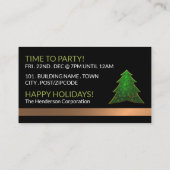 Festlicher Baum - Rose Gold - Party Weihnachten Begleitkarte (Rückseite)