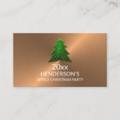 Festlicher Baum - Rose Gold - Party Weihnachten Begleitkarte (Vorderseite)