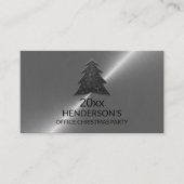 Festlicher Baum - Silber - Weihnachts-Party Begleitkarte (Vorderseite)