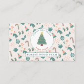 Festlicher Baum und Hintergrund, Verkauf von Weihn Visitenkarte (Vorderseite)