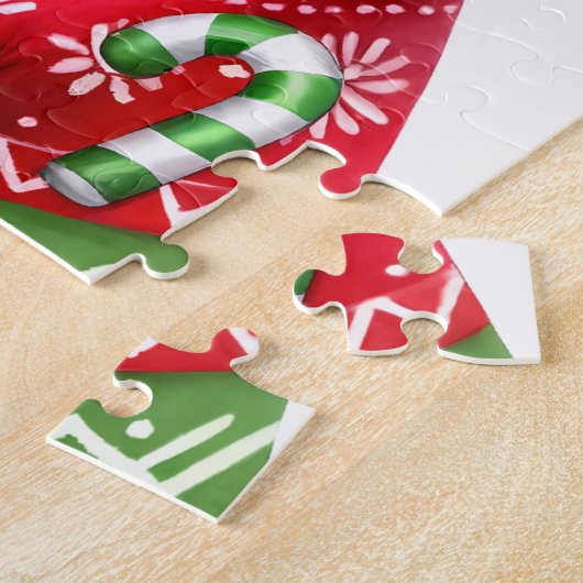 Festlicher Beagle Santa Dog Weihnachtswelpen Puzzle (Seite)