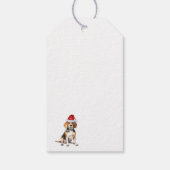 Festlicher Beagle Urlaub Hund Weihnachten Geschenkanhänger (Rückseite)