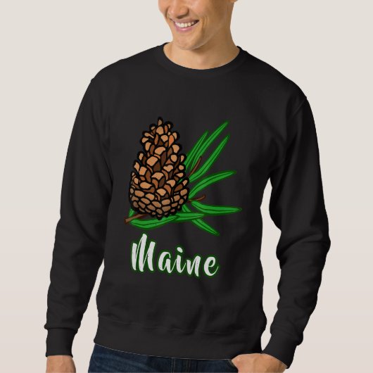 Festlicher Besuch Maine Vacation Pinecone Pinecone Sweatshirt (Vorderseite)