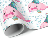 Festlicher Blobfish Geburtstag Geschenkpapier (Rolleneckpunkt)
