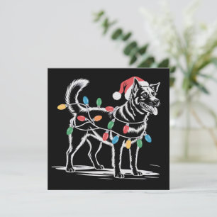 Festlicher Blue Heeler Weihnachts-Feiertag Rinderh Feiertagskarte