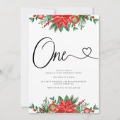 Festlicher Blumenurlaub 1. Geburtstag Party Einladung (Vorderseite)