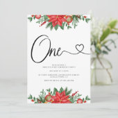 Festlicher Blumenurlaub 1. Geburtstag Party Einladung (Stehend Vorderseite)