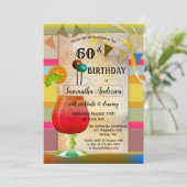 Festlicher Bohemischer Cocktail zum Geburtstag Ein Einladung (Stehend Vorderseite)
