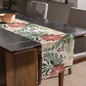 festlicher botanischer Weihnachtsurlaub Kurzer Tischläufer