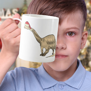 Festlicher Brontosaurus Süßer Weihnachtsmann Elf W Kaffeetasse