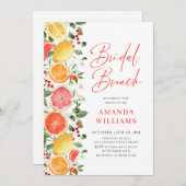 Festlicher Brunch von hellblütigem Citrus Slice Br Einladung (Vorne/Hinten)