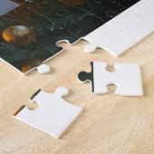 Festlicher Bullmastiff mit Weihnachtsbeleuchtung U Puzzle (Seite)