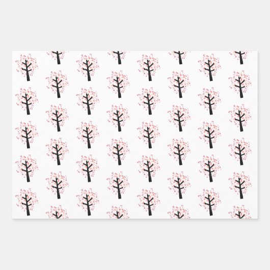 Festlicher Burgund Snowflake Weihnachtsbaum Geschenkpapier Set (Vorderseite 3)