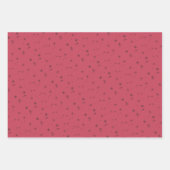 Festlicher Burgund Snowflake Weihnachtsbaum Geschenkpapier Set (Vorderseite 2)