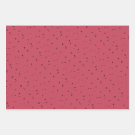 Festlicher Burgund Snowflake Weihnachtsbaum Geschenkpapier Set (Vorderseite 2)