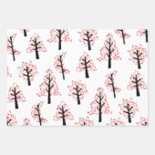 Festlicher Burgund Snowflake Weihnachtsbaum Geschenkpapier Set (Vorderseite)