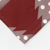 Festlicher Burgund Weihnachtsbaum Muster Urlaub Fleecedecke (Ecke)