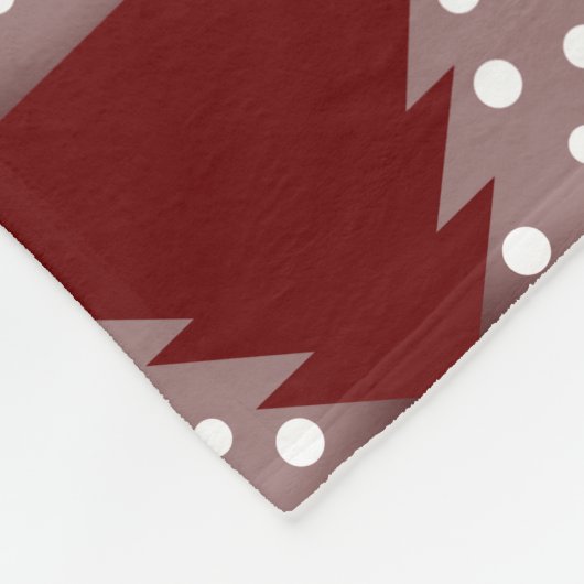 Festlicher Burgund Weihnachtsbaum Muster Urlaub Fleecedecke (Ecke)