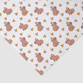 Festlicher Capybara Weihnachtsfeiertag Seidenpapier (Ausschnitt)