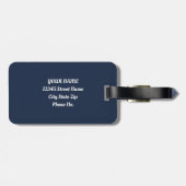 Festlicher Cartoon Santa Cat Feier Gepäckanhänger (Rückseite horizontal)